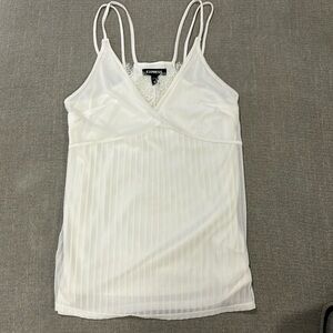 Express XS White Lace Dressy Camisole